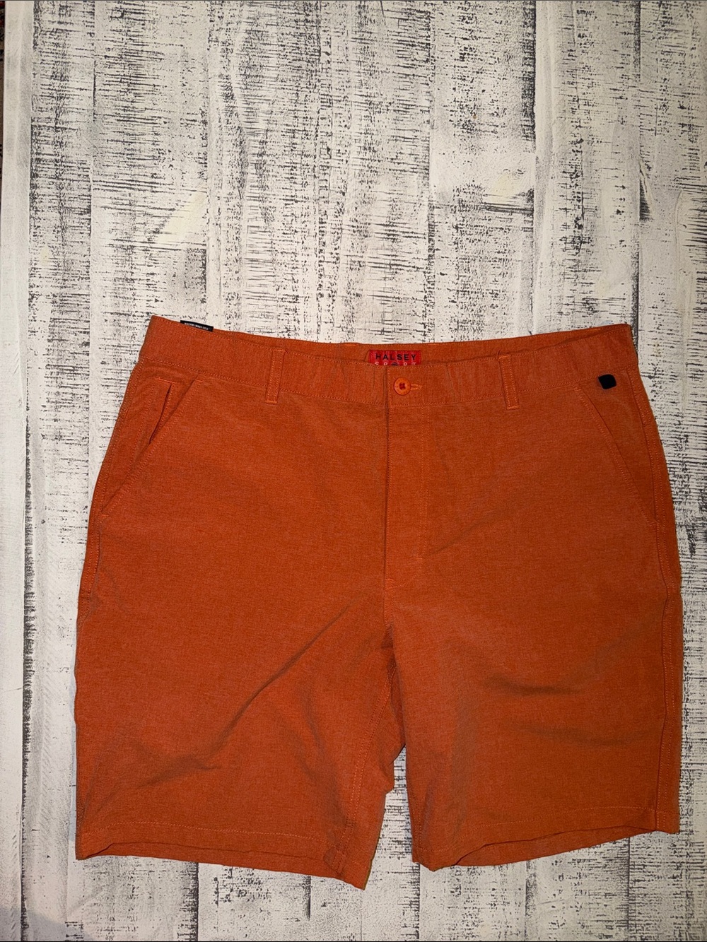 Orange Cotton Chino Shorts for Men